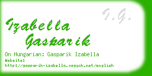 izabella gasparik business card